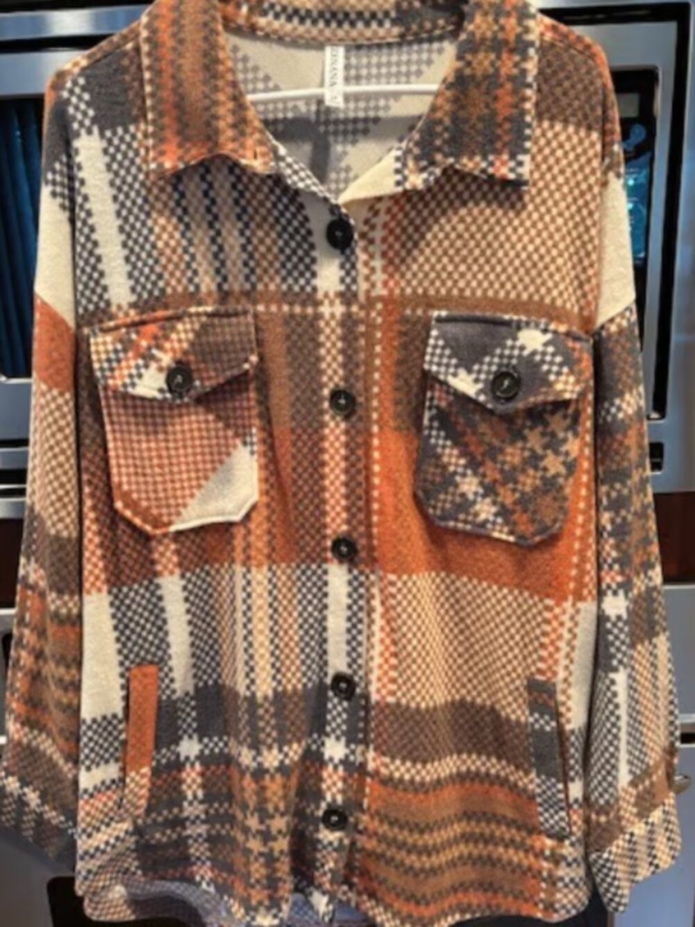 Zenana Fleece Button Up Jacket/Shacket size 1X